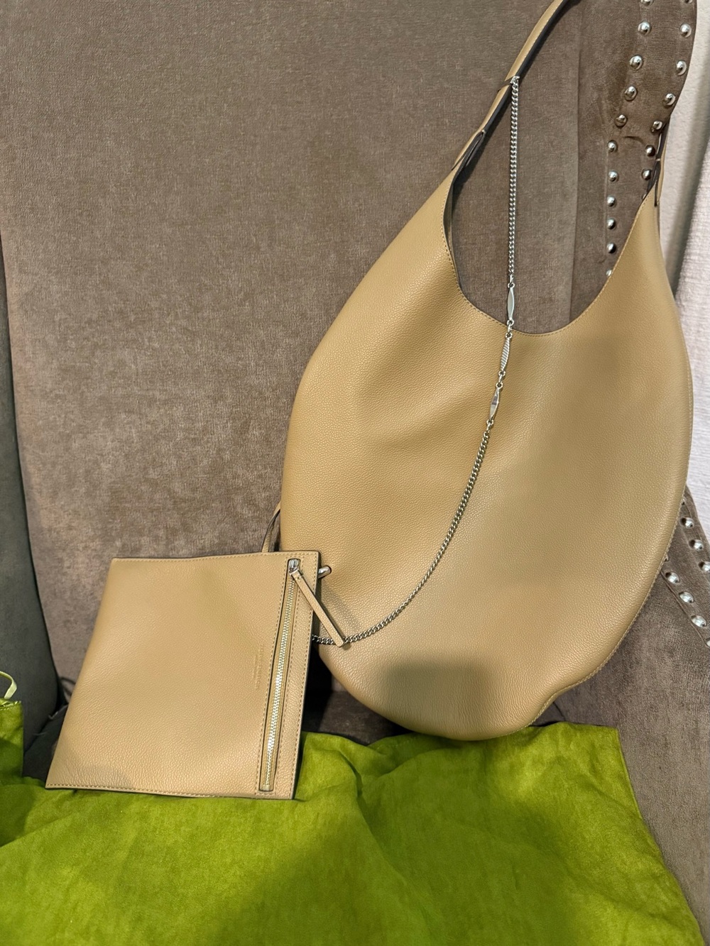 Tory Burch Runway pierced leather hobo